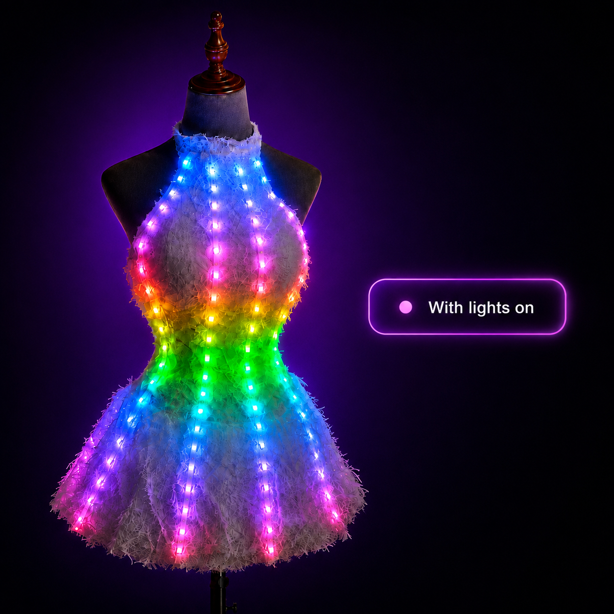 GLOVA LED Feather Dress