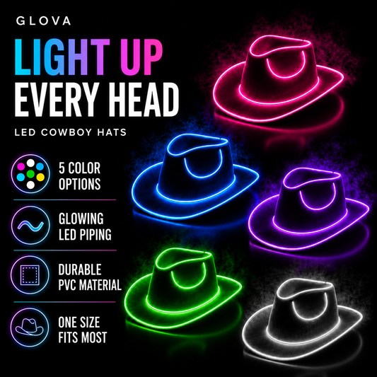GLOVA LED Cowboy Hat